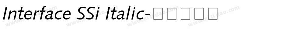 Interface SSi Italic字体转换